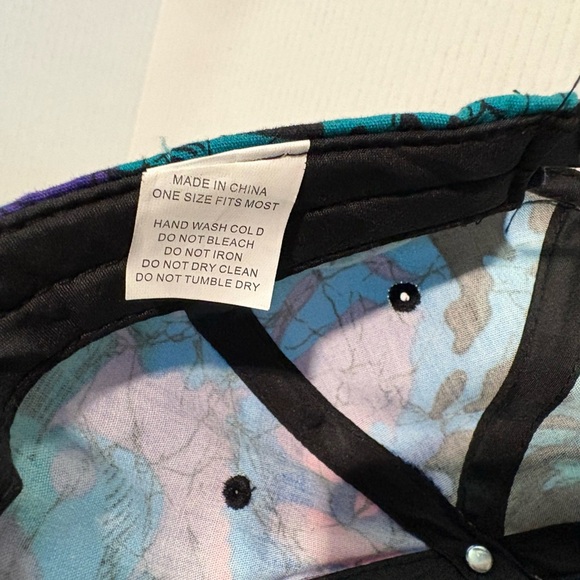 IN N OUT BURGER Blue Neon Retro Hat W/ Black Adjustable Snap Back Baseball Cap - Picture 4 of 10